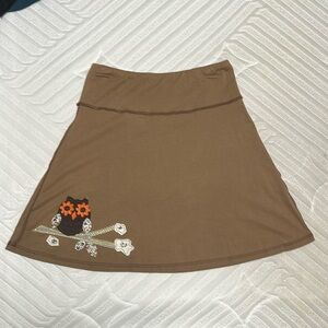 Owl Skirt, Brown
